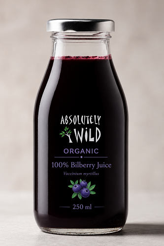 organic blueberry juice from wild berries 